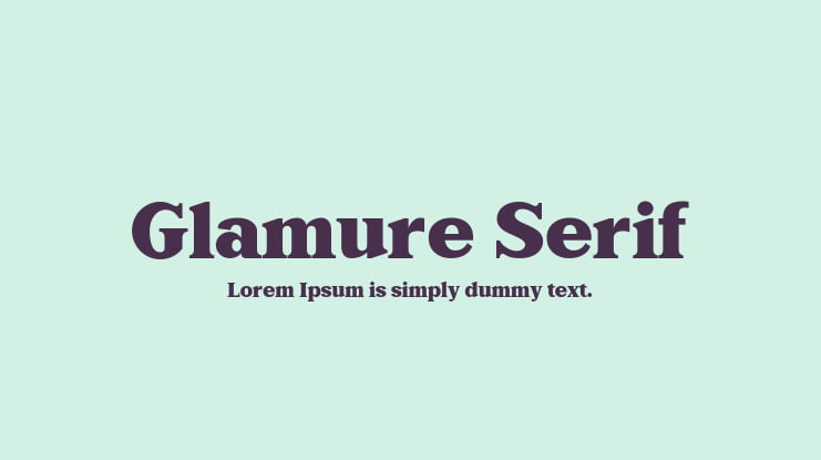 Glamure Serif Font