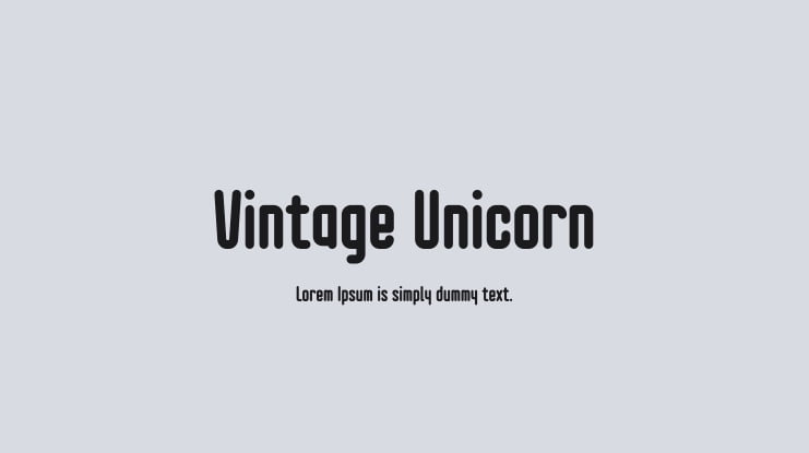 Vintage Unicorn Font