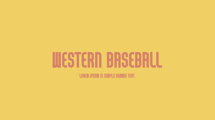 Western Baseball Font