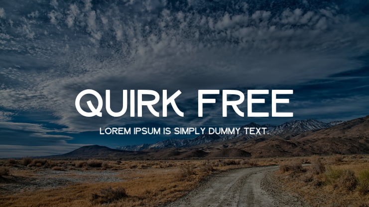 Quirk Free Font