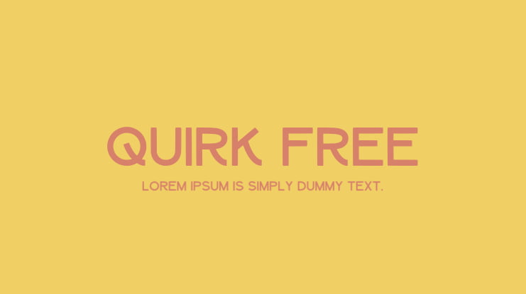 Quirk Free Font