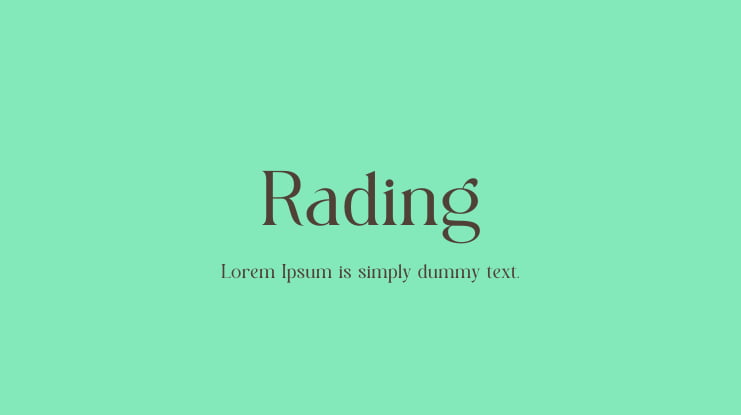 Rading Font