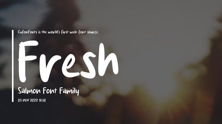 Fresh Salmon Font