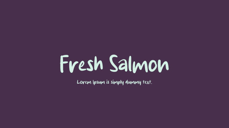 Fresh Salmon Font