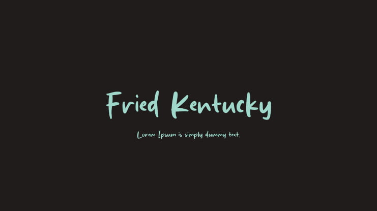 Fried Kentucky Font