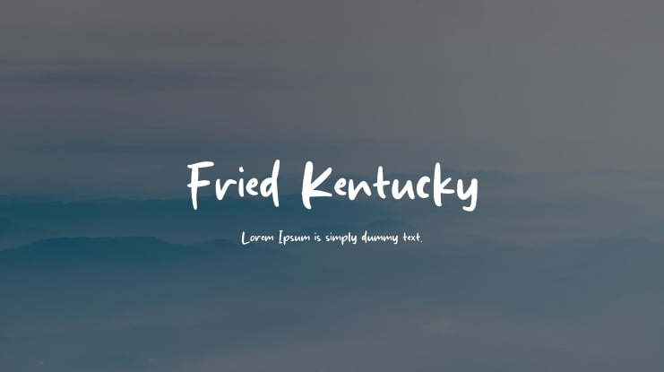 Fried Kentucky Font