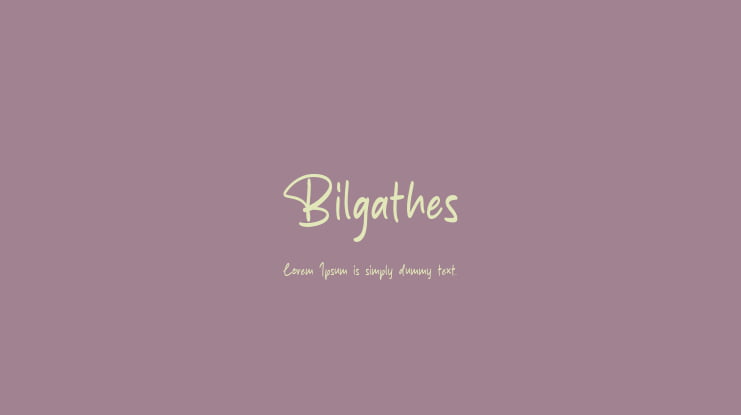 Bilgathes Font