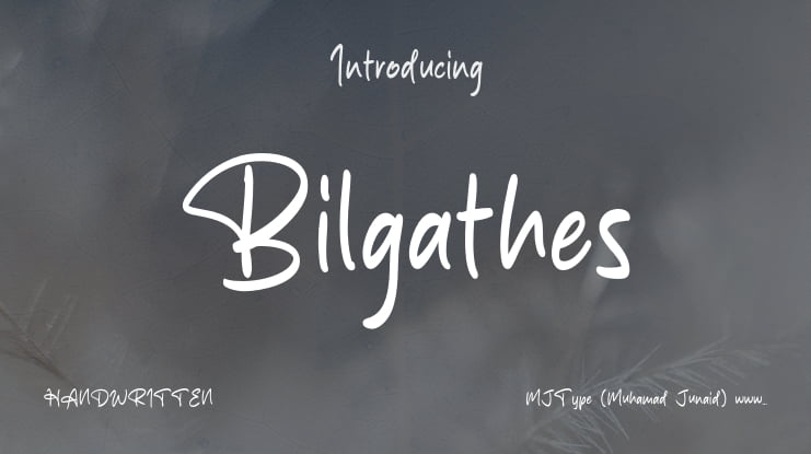 Bilgathes Font