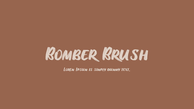 Bomber Brush Font