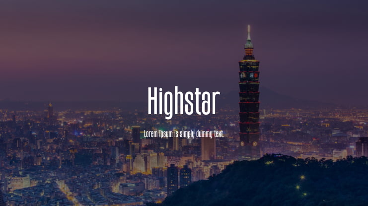 Highstar Font