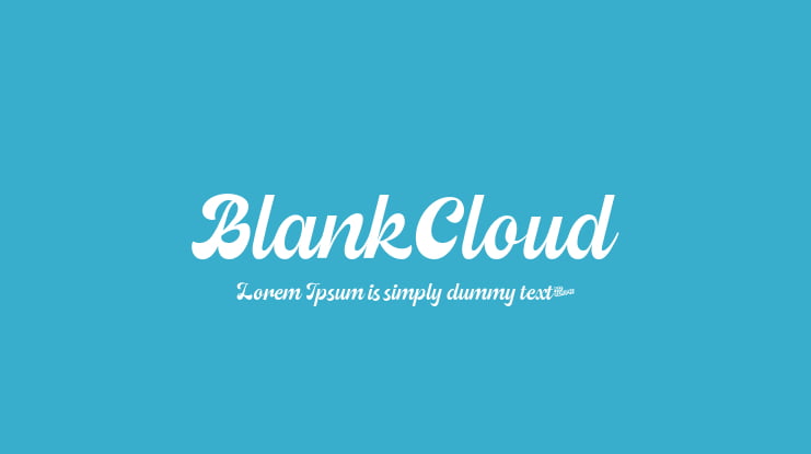 BlankCloud Font