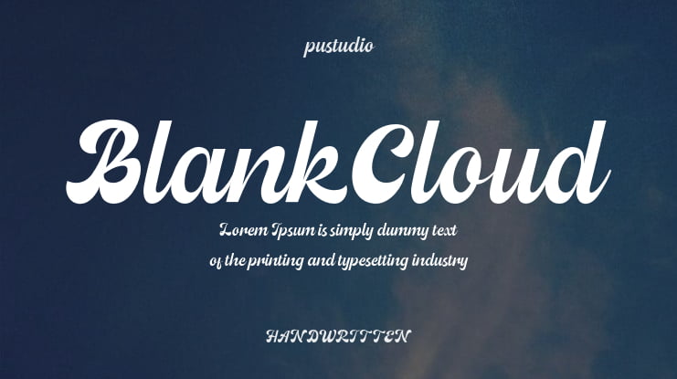 BlankCloud Font