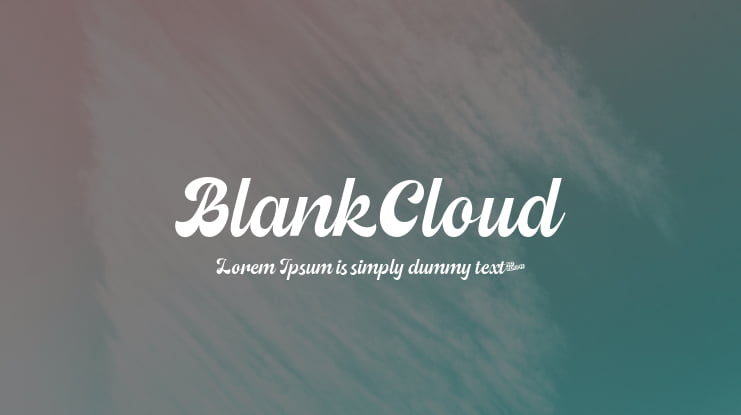 BlankCloud Font