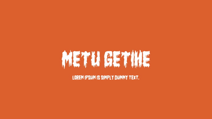 METU GETIHE Font