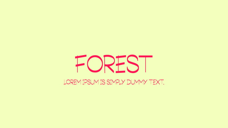 Forest Font Family