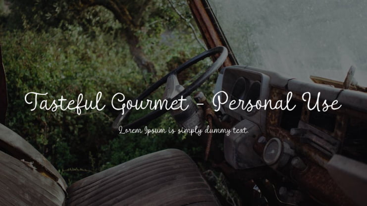 Tasteful Gourmet - Personal Use Font