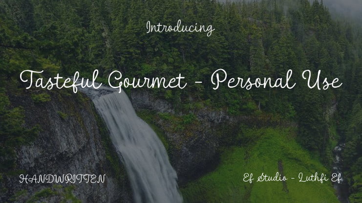 Tasteful Gourmet - Personal Use Font