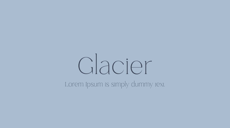 Glacier Font