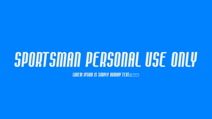Sportsman PERSONAL USE ONLY Font
