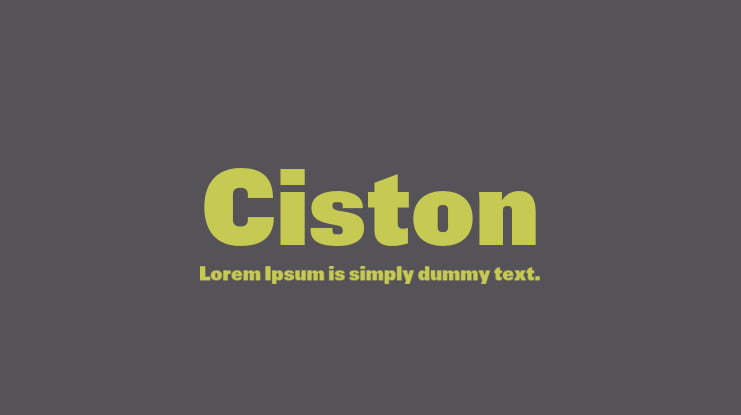 Ciston Font