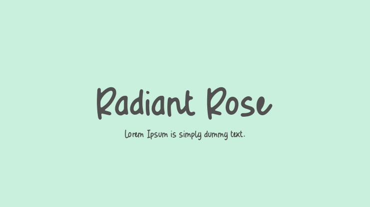 Radiant Rose Font