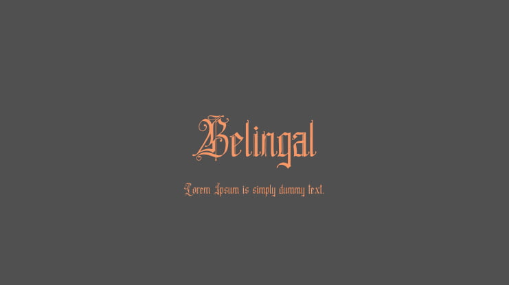 Belingal Font