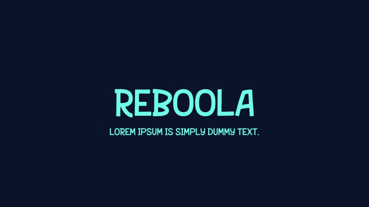 REBOOLA Font