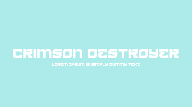 Crimson Destroyer Font Family