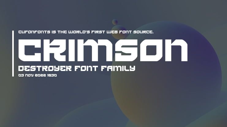 Crimson Destroyer Font Family