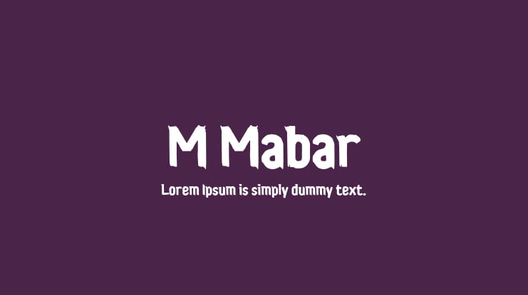 M Mabar Font