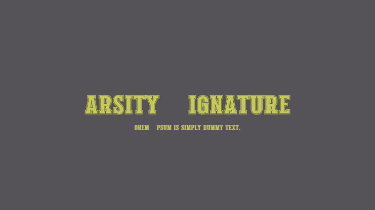 Varsity Signature Font Family