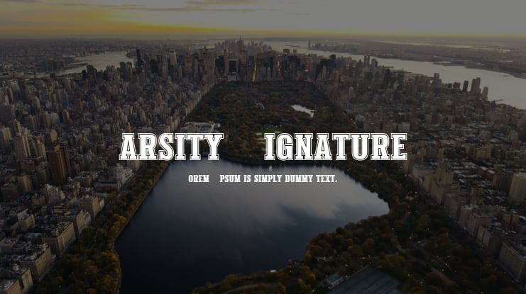 Varsity Signature Font Family