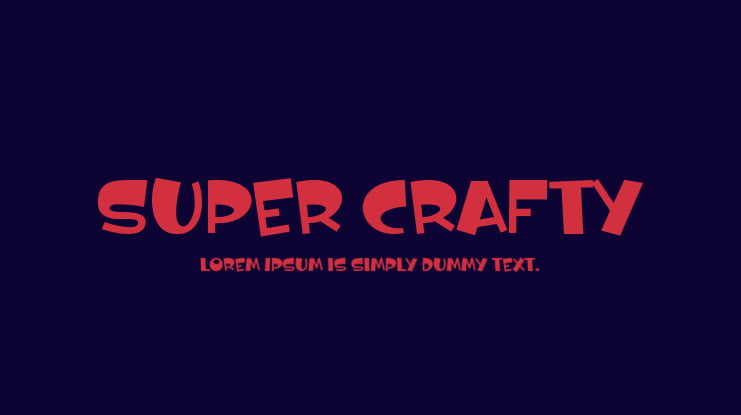 Super Crafty Font