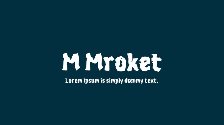 M Mroket Font