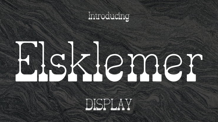 Elsklemer Font