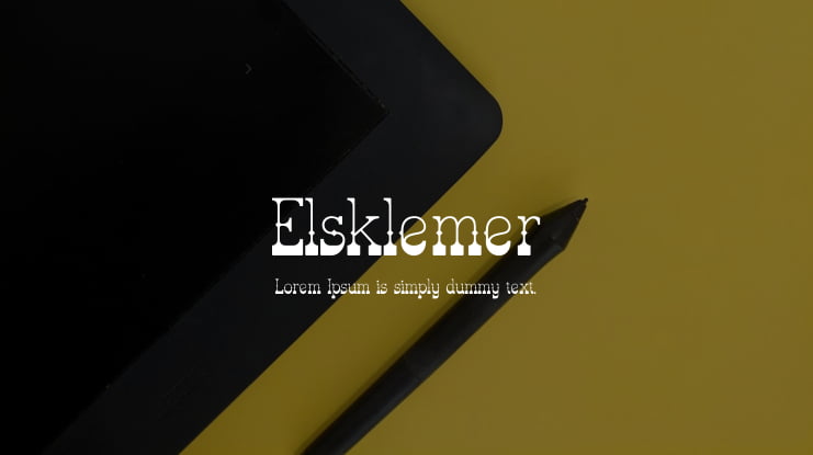 Elsklemer Font