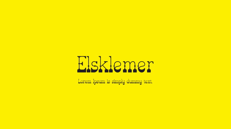 Elsklemer Font