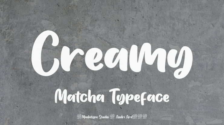 Creamy Matcha Font