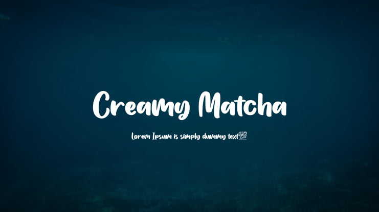 Creamy Matcha Font