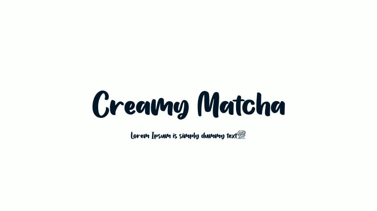 Creamy Matcha Font