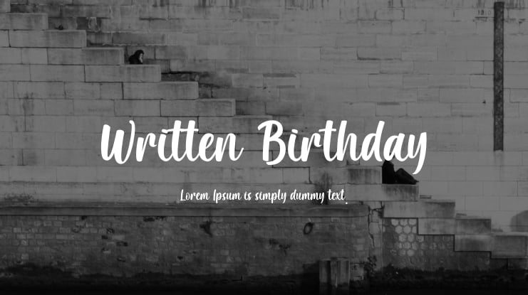 Written Birthday Font