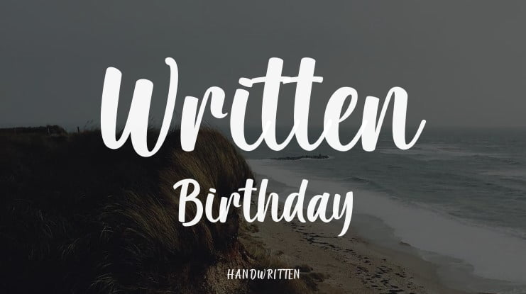 Written Birthday Font