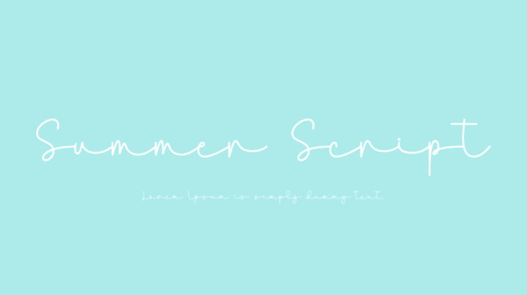 Summer Script Font Family