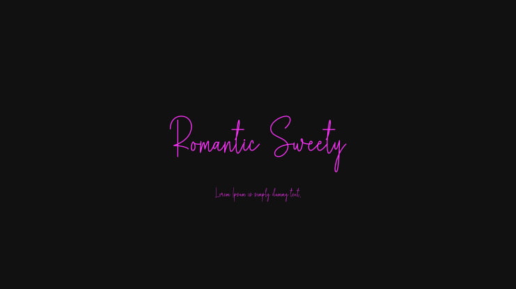 Romantic Sweety Font