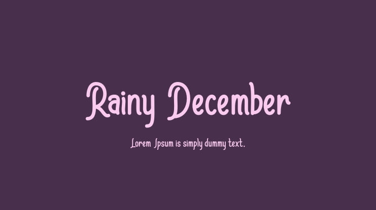 Rainy December Font