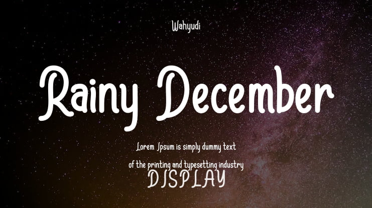 Rainy December Font