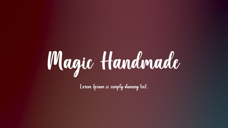 Magic Handmade Font