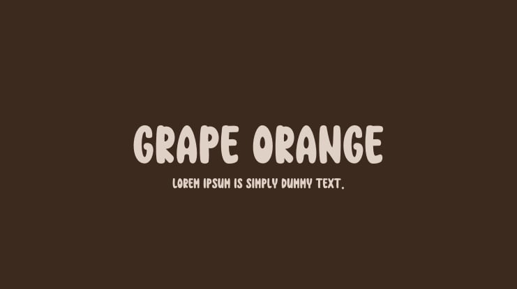 GRAPE ORANGE Font