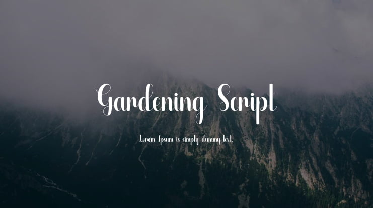 Gardening Script Font