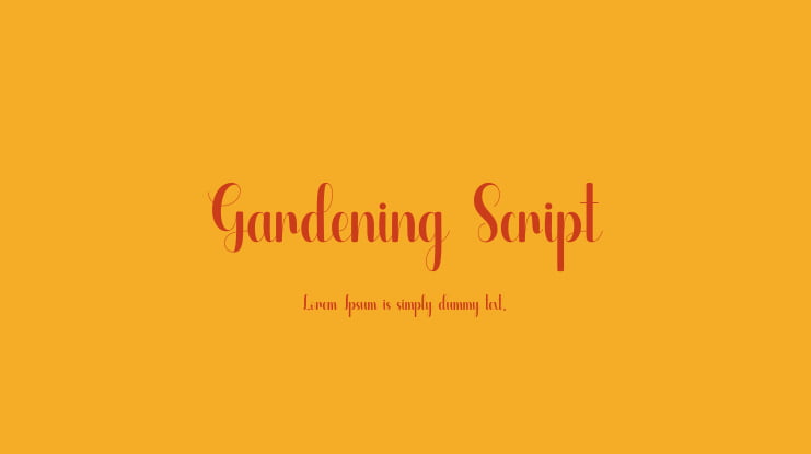 Gardening Script Font